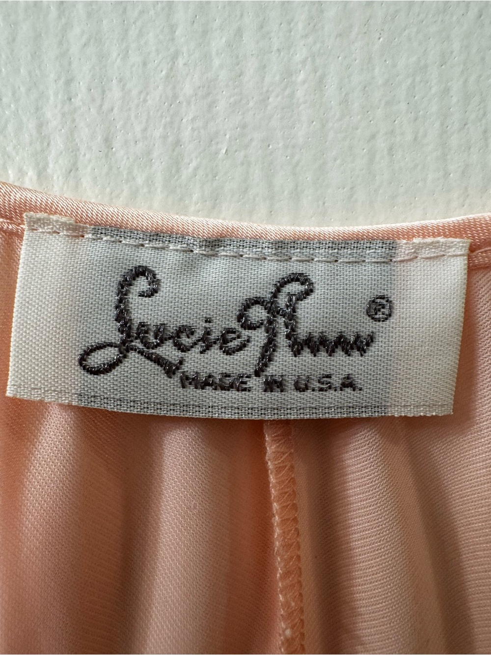 Vintage Lucie Ann Pink Delicate Ruffle Lace Cuffs Hem Subtle Floral Nightgown L - Picture 12 of 14